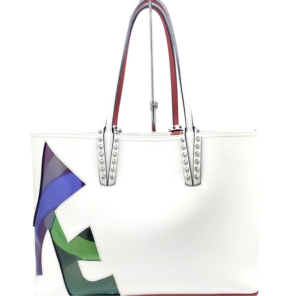 EUC-Christian Louboutin Spike Studs Kabata Love Tote w/COA - Picture 12 of 13